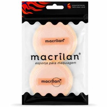 Imagem de Esponja Para Maquiagem Macrilan Bege Com 2 Unidades Ej1-5