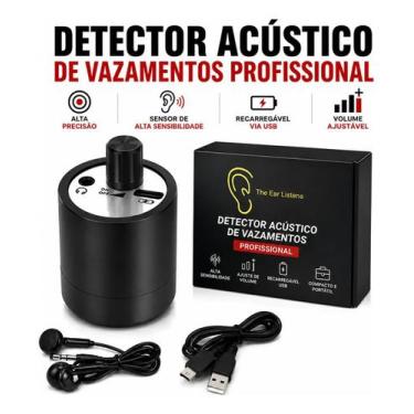 Imagem de Detector Caça Vazamento de Água Mini Geofone Alta Precisão Para Cano P