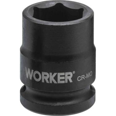 Imagem de Soquete Sextavado de Impacto Worker Encaixe 3-4" 50MM Aço Cromo Molibdênio Fosfatizado para Máquinas Pneumáticas