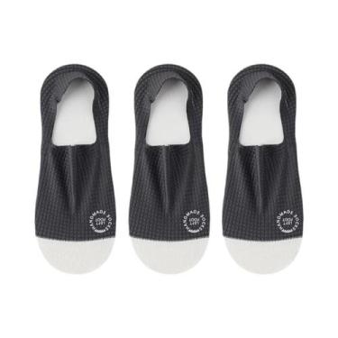 Imagem de Meias Invisíveis Masculinas De Malha Respirável, 3 Pares, Alta Qualida