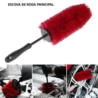 Imagem de Escova Macia Para Limpeza De Rodas De Carro, Limpeza De Pneus, Escova 