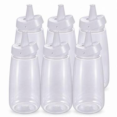 Imagem de Bisnaga com tampa Flip branca de maionese 520ml 6 unidades Plasutil re