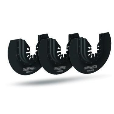Imagem de Rockwell RW8928.3 Sonicrafter lâmina de serra semicírculo HSS de 8,8 cm com sistema de ajuste universal, pacote com 3
