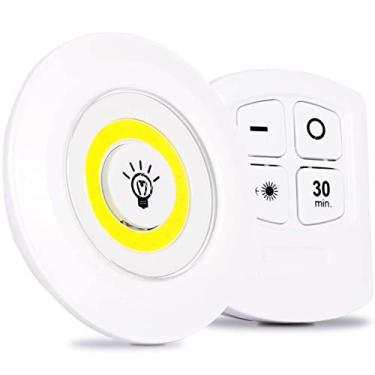 Imagem de Luminária Lâmpada de Led Spot Branco Frio 6500k Sem Fio Com Controle Remoto Sem fio e Fita Dupla Face