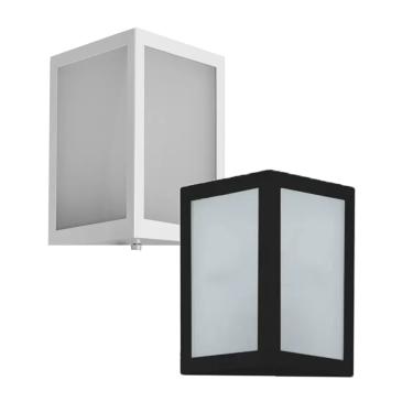 Imagem de Arandela Square Externa P/1e27 Alumínio 19 X 22 X 9,6 - Incolustre | Branco  552.68