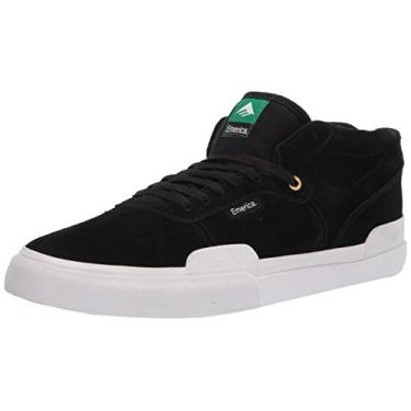 Imagem de Emerica Tênis de skate masculino Pillar Mid Top, Preto/branco/dourado, 38