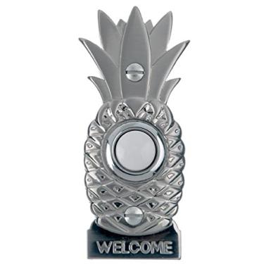 Imagem de Campainha de latão com botão com fio – botão decorativo de campainha – lindo acabamento de abacaxi com botão de níquel – campainha iluminada – substitui DH1673L & SS1673L