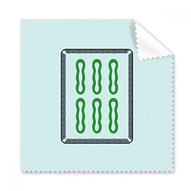 Imagem de Mahjong Bamboo Bar 6 azulejos padrão pano de limpeza para tela de telefone, 5 peças