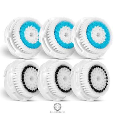 Imagem de Dermatrue Substituição compatível de cabeça de escova de limpeza facial, pacote com 6 | Totalmente compatível | Para limpeza profunda dos poros e pele sensível