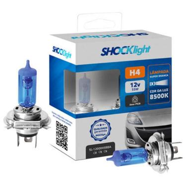 Imagem de Par Lampada Shocklight Halogena Super Branca H4 12v 60/55w