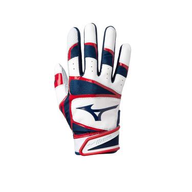 Imagem de Mizuno B-303 Luva de Rebatedor de Beisebol, Azul Marinho-Vermelho, Pequena
