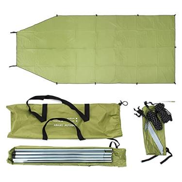 Imagem de Foern Lona de acampamento à prova d'água para carro, abrigo de sol, lona para acampamento, reboque de campista automotivo portátil para acampamento ao ar livre SUV Praia, verde, 3 x 2 m