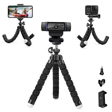 Imagem de Suporte flexível para webcam e tripé de celular para webcam Logitech e Nexigo, suporte para câmera GoPro.