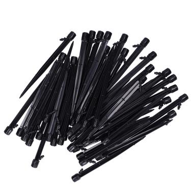 Imagem de Yosoo Gotejadores de irrigação ajustáveis de 360 graus, aspersores de irrigação de jardim para emissores de gotejamento de mangueira de 1/4 para de rega de jardim preto