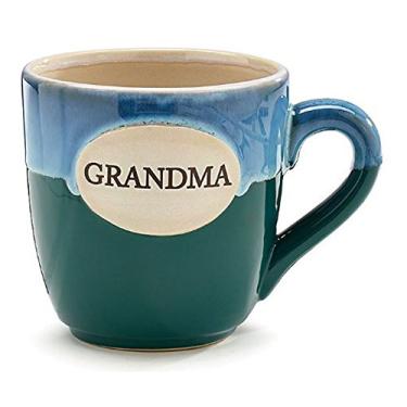Imagem de 1 x Caneca de chá de porcelana azul petróleo da Grandma 473 ml Caixa de presente