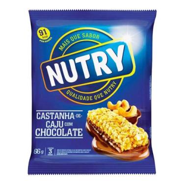 Imagem de Barra De Cereais Nutry Castanha De Caju Com Chocolate 3 Unidades Com 2