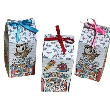 Imagem de 20 caixinha presente dia dos professores lembrancinha professores