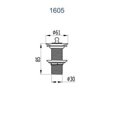 Imagem de Valvula Para Lavatorio Sem Ladrão Cromada Fani 1605 Cr