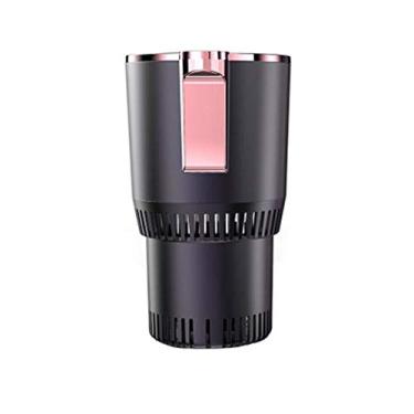 Imagem de 2 em 1 aquecedor de copo de carro inteligente, suporte de caneca de resfriamento e aquecimento automotivo com visor de temperatura LED, controle de toque, mantenha a bebida fresca e quente cabe em viajante de estrada