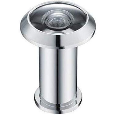 Imagem de Visualizador de porta XMHF como orifício de segurança Peek para home office 200 graus sólido prateado cromado