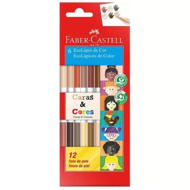 Imagem de Lápis De Cor 12 Cores Bicolor Caras E Cores Faber Castell