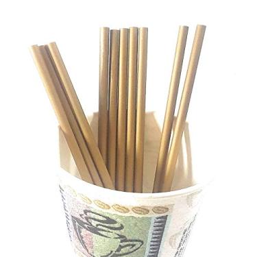 Imagem de (4.5" Gold Sticks) - 50pcs 4 1/2" (113mm) Gold Plastic Lollipop Sticks or Ribbon Bows for Cake Pops or Lollipop Candy