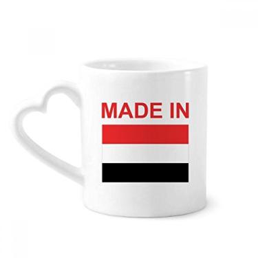 Imagem de Feito no Iêmen Country Love Caneca de café cerâmica copo de coração de vidro