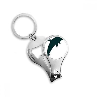 Imagem de Blue Ocean Streamline Lindo anel de alicate de unha de golfinho chaveiro abridor de garrafas cortador