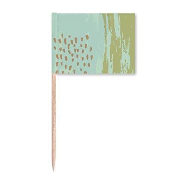 Imagem de Matcha s Art Pattern Palito Bandeiras Marcador Topper Decoração de Festa