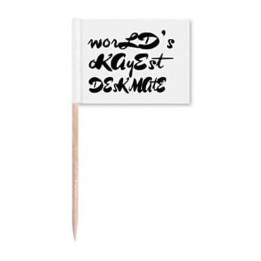 Imagem de World's Okayest Deskmate Graduation Season Toothpick Flags Marker Topper Decoração de Festa