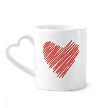 Imagem de Caneca de Dia dos Namorados com desenho de grafite, coração de vidro de cerâmica para café