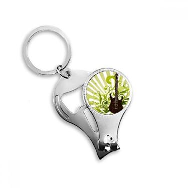 Imagem de Verde, guitarra música padrão fresco alicate de unha chaveiro abridor de garrafa cortador