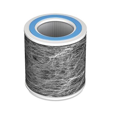 Imagem de Shark Filtro de substituição para purificador de ar HE1FKPET com anti-alérgeno HEPA, trava avançada para odores + microban, compatível com a série HP100, branco