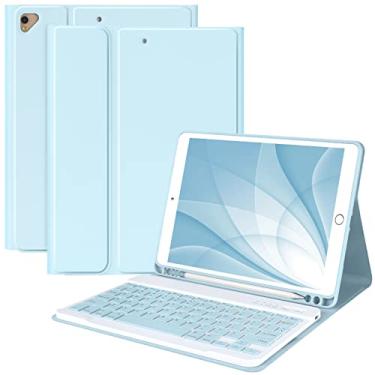Imagem de MMK - Capa com teclado Bluetooth destacável para iPad 10,2 polegadas (7ª/8ª/9ª geração, Pro 10,5 polegadas, Air 3ª geração)
