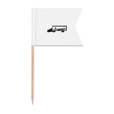 Imagem de Bandeiras de palito de dente para transporte de carga de caminhão de avião, marcação de rotulagem para bolo de festa, prato de queijo