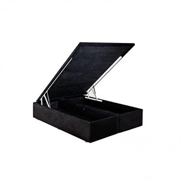 Imagem de Base Baú Camurça Super King 193x203x39cm Ortobom Preto