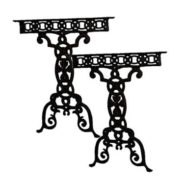 Imagem de Par Pé de Mesa Base Vila Rica em Ferro Fundido 74x67cm