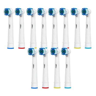 Imagem de Cabeça da escova de dentes, Romacci 12 unidades de cabeça de escova de dentes elétrica compatível com escova de dentes elétrica oral B escova de dentes de reposição cabeças de escova de cuidado de gom