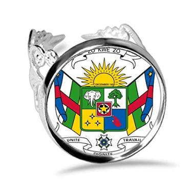 Imagem de DIYthinker Anel de noivado ajustável com emblema nacional da África Central
