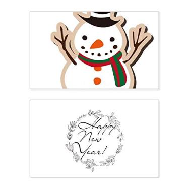 Imagem de Boneco de neve de Natal, desenho animado, festival, ano novo, cartão de felicitações, mensagem de abençoar presente