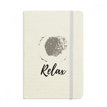 Imagem de Caderno de tinta branca abstrata com estampa de arte em tecido oficial capa dura diário clássico