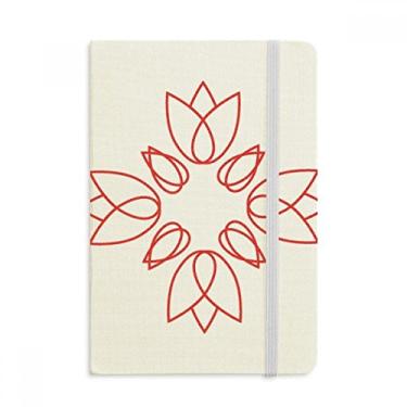 Imagem de Caderno de flores com estampa de flores em tecido oficial capa dura para diário clássico