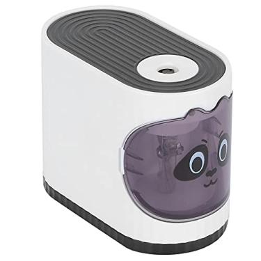 Imagem de 01 Apontador de lápis elétrico, apontador de lápis de grande capacidade com suporte de faca substituível para lápis de 6 a 8 mm de diâmetro (preto, tipo de torre inclinado)