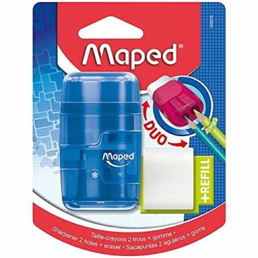 Imagem de Apontador com Borracha, Maped, Connect Translúcido mais refil, 049210, Cores Sortidas