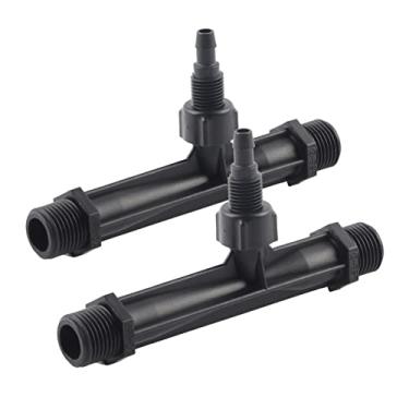 Imagem de Acogedor Venturi de irrigação G1/5.1 cm, injetor de fertilizante, plástico POM, preto, ferragens de irrigação, pacote com 2