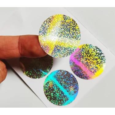 Imagem de Etiquetas Adesivas Redonda Bolinhas Holográficas 3x3cm (200)
