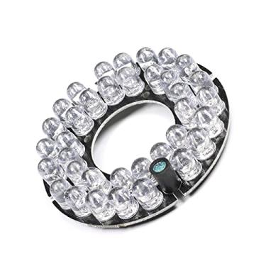 Imagem de Bettomshin 1 placa iluminadora infravermelha de LED OD de 7,6 cm com 36 LEDs, lâmpada redonda de 45 graus para câmeras de segurança CCTV, monitoramento de visão noturna, branco