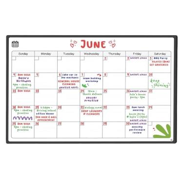 Imagem de lanema Quadro branco magnético para geladeira quadro de planejamento semanal, planejador mensal perfeito para adultos e crianças