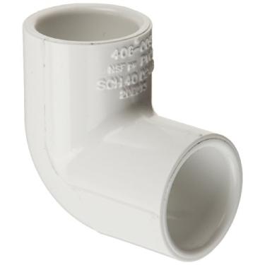 Imagem de Encaixe de tubo de PVC Spears 406-015, cotovelo de 90 graus, Schedule 40, branco, soquete de 3,8 cm (pacote com 5)