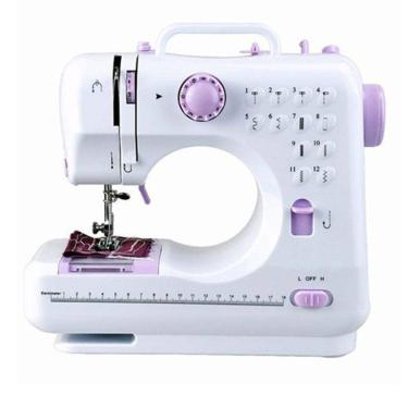 Imagem de Máquina de Costura Elétrica Portátil 12 Pontos Compact Bivolt 110V 220V Zig Zag